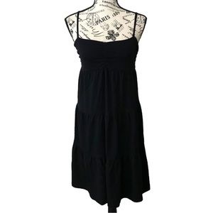 Old Navy Black Sleeveless Tiered Summer Dress Size Medium